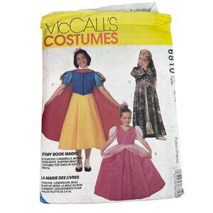 McCall 6810 Storybook Costume Pattern Snow White Cinderella Sizes 8,10 UNCUT